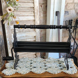Vintage Cast Iron Newspaper Log Roller