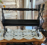 Vintage Cast Iron Newspaper Log Roller