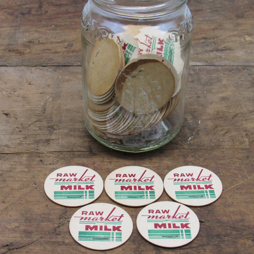 Vintage 1- 5|8" Milk Bottle Caps - Raw Market Milk Lot of 85