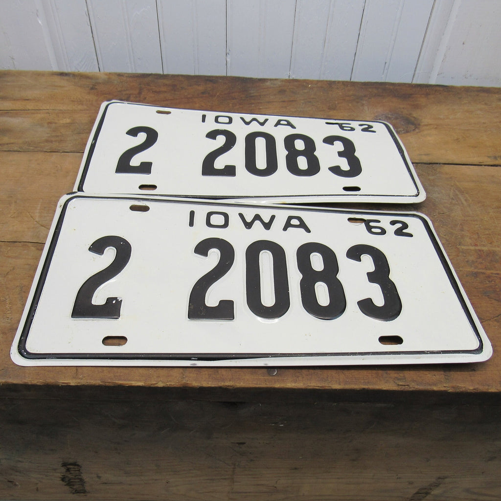 Vintage Iowa License Plate 1962