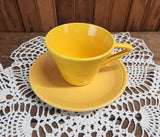 Early Vintage Harlequin Fiestaware Cup & Saucer Yellow