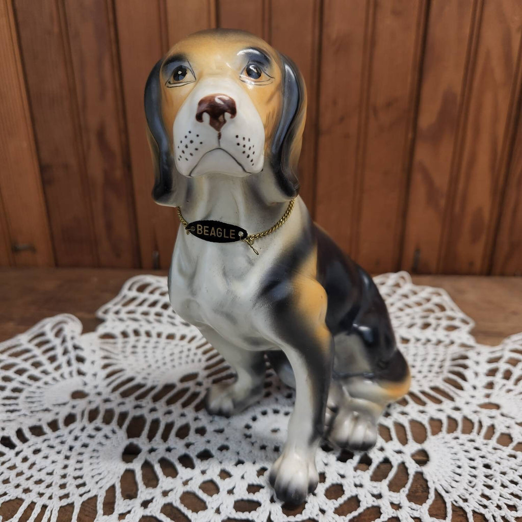 Vintage 7-1|2" Sitting Beagle Porcelain Figurine