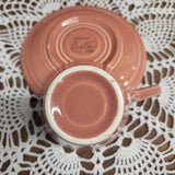 Early Vintage Harlequin Fiestaware Cup & Saucer Mauve